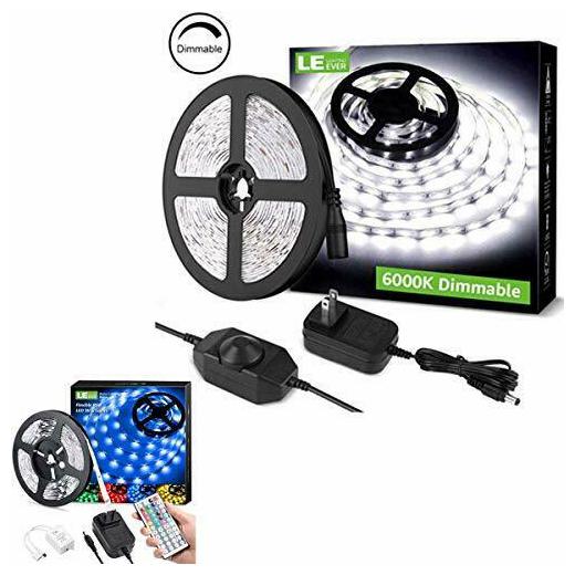 

LE Bundle - 2 Items RGB and Daylight White LED Strip Light 16 4ft 12V