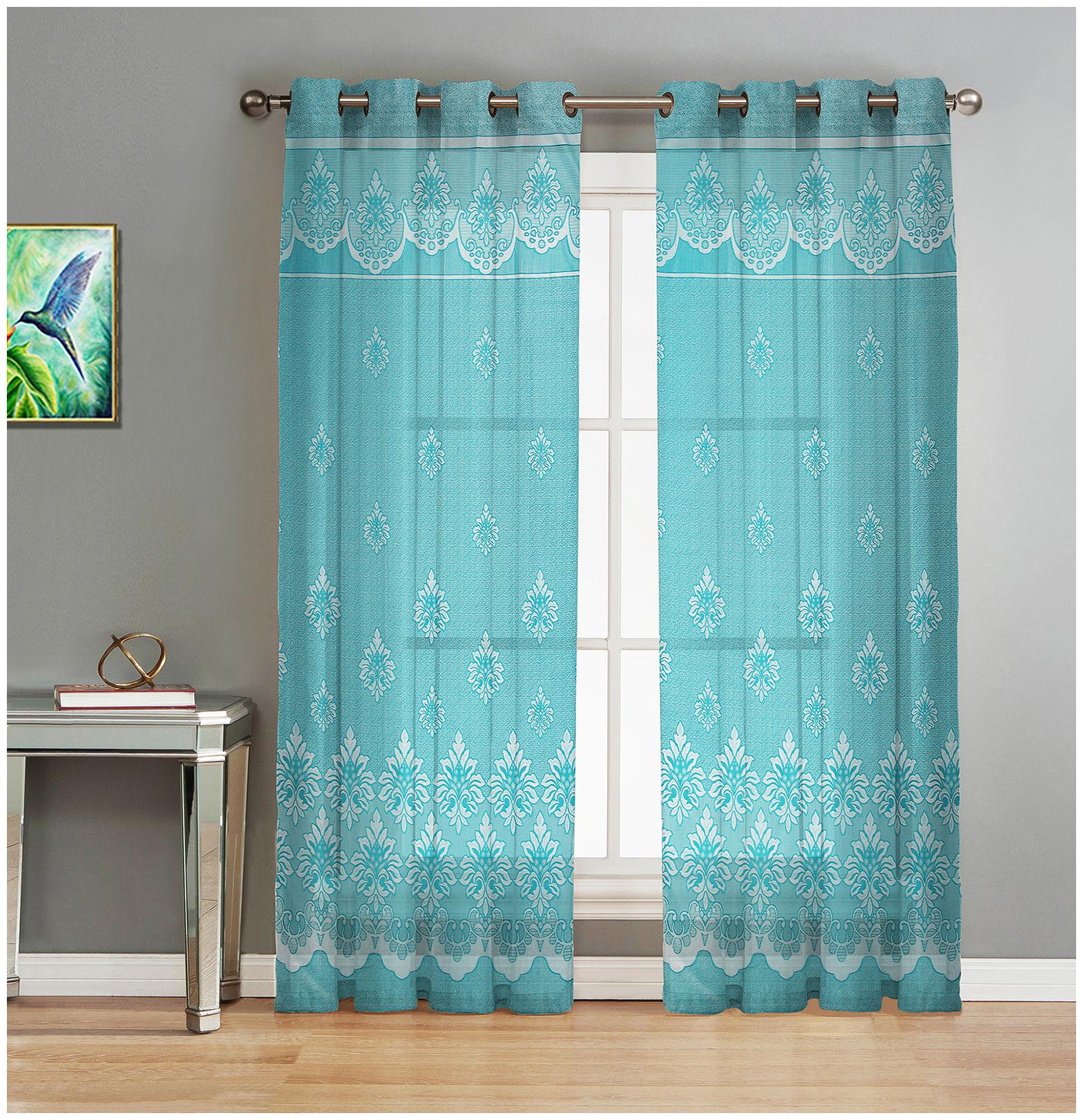 

LE HAVRE Premium Silver Damas Sheer Net Curtain with Solid Steel Grommet