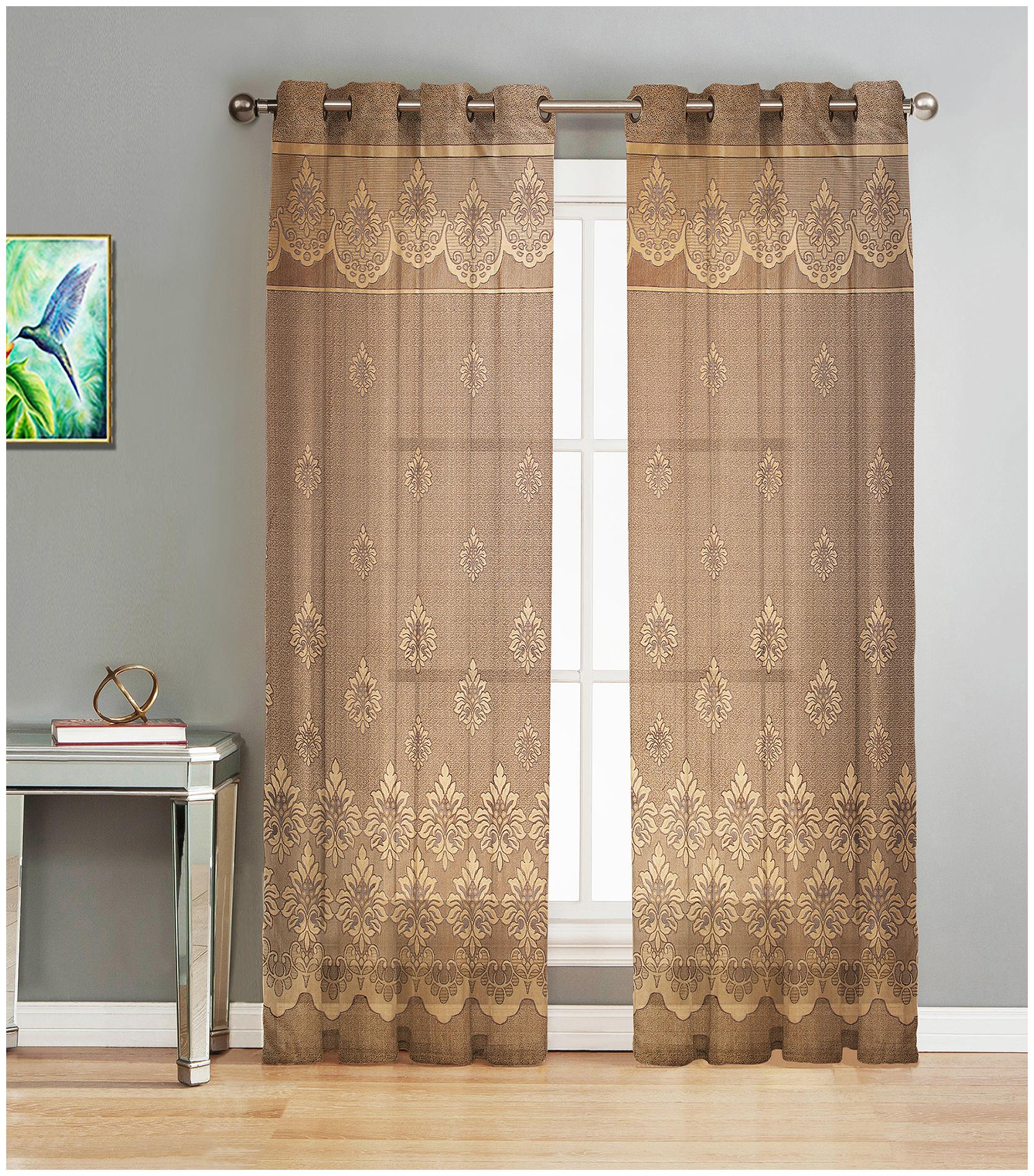 

LE HAVRE Premium Silver Damas Sheer Net Curtain with Solid Steel Grommet