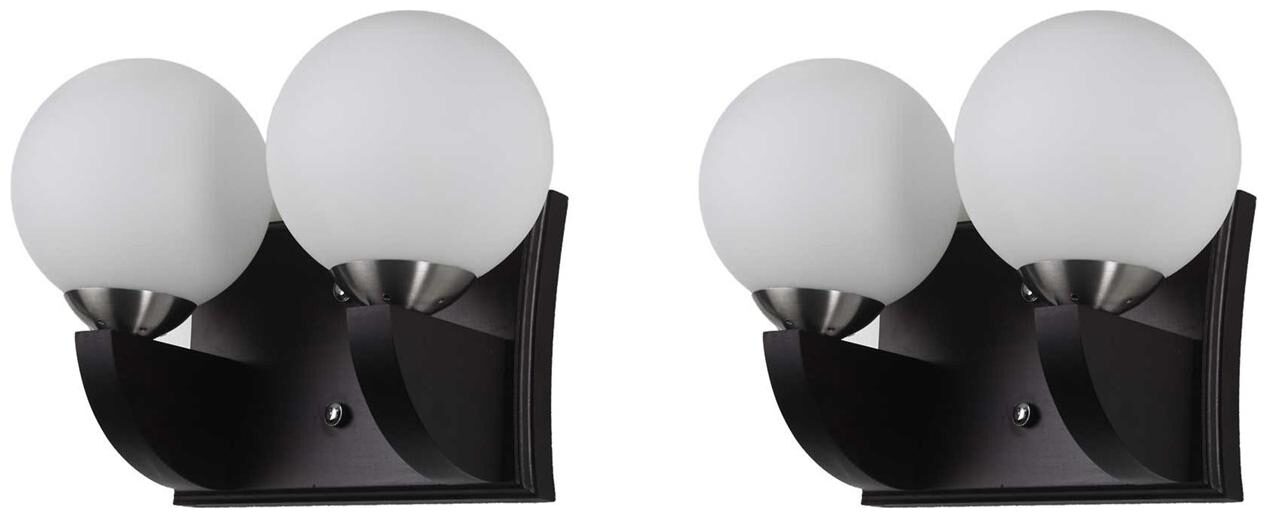 

LeArc Designer Lighting WL1538 Contemporary Glass-Metal-Wood Wall Lights