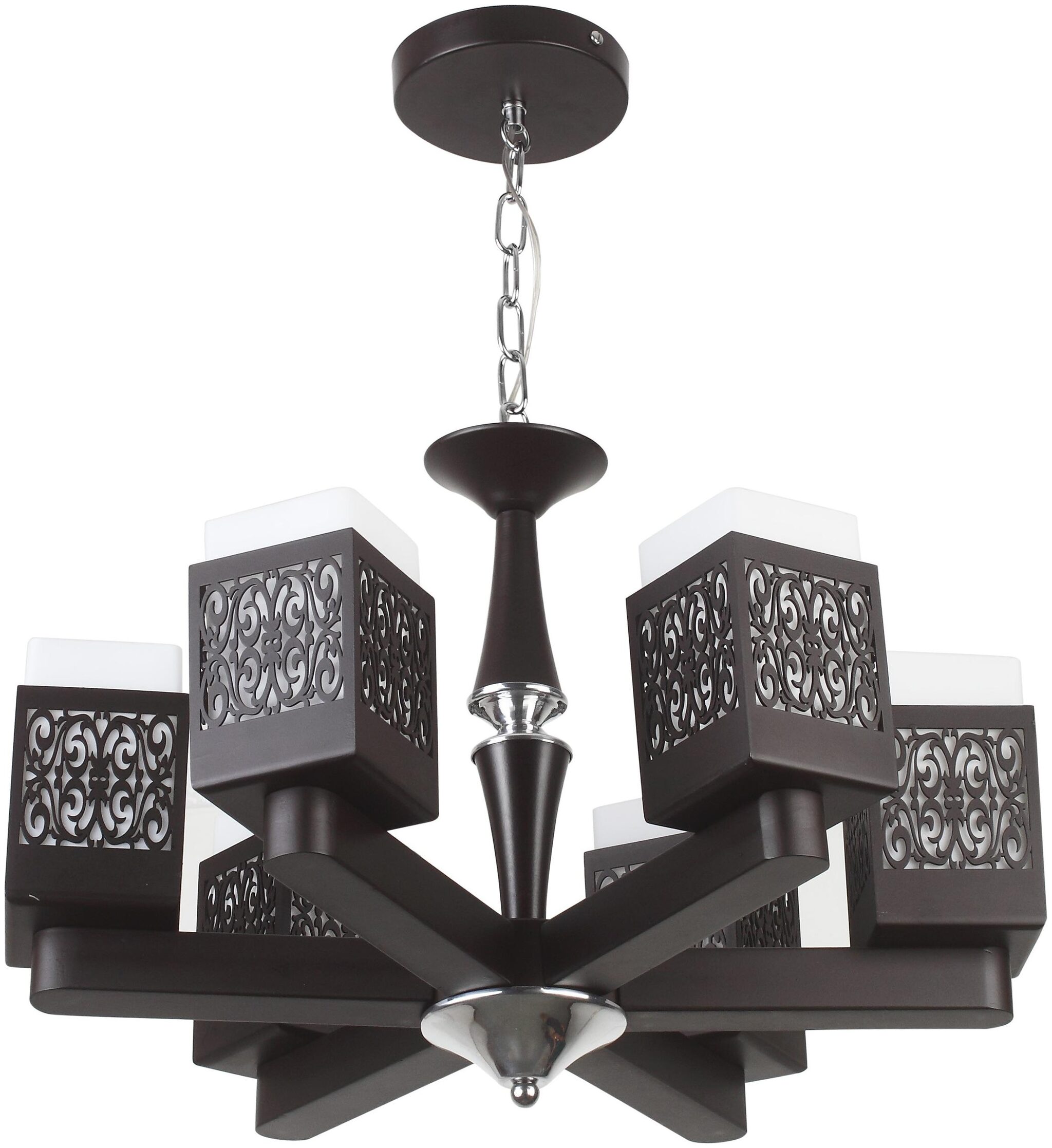 

LeArc Designer Lighting Contemprory Glass Metal Wood Chandelier CH362