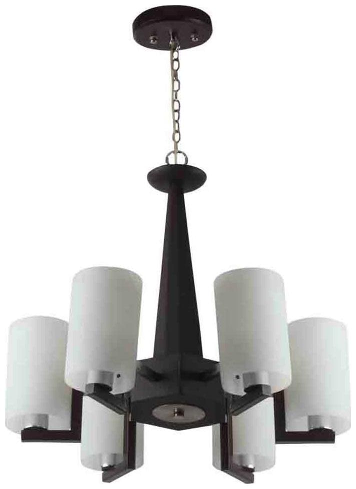 

Learc Designer Lighting Contemporary Glass Metal Wood Chandelier