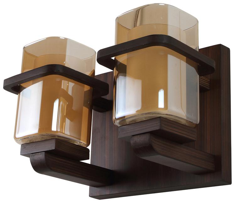 

Learc Designer Lighting Contemporary Glass Metal Wood Wall Light WL2358