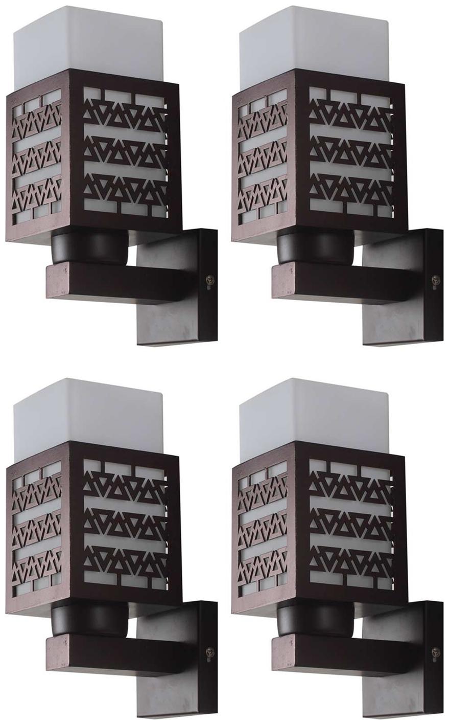

LeArc Designer Lighting WL1917 Contemporary Glass-Metal-Wood Wall Lights