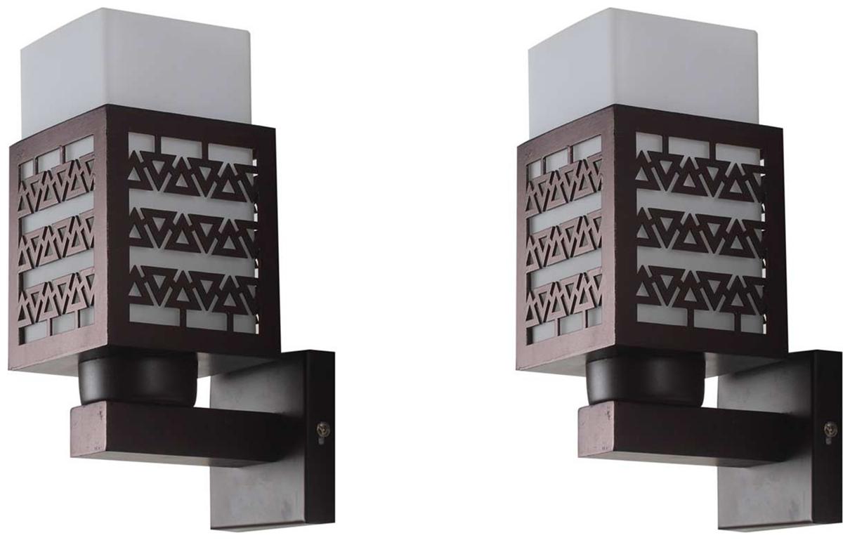 

LeArc Designer Lighting WL1917 Contemporary Glass-Metal-Wood Wall Lights