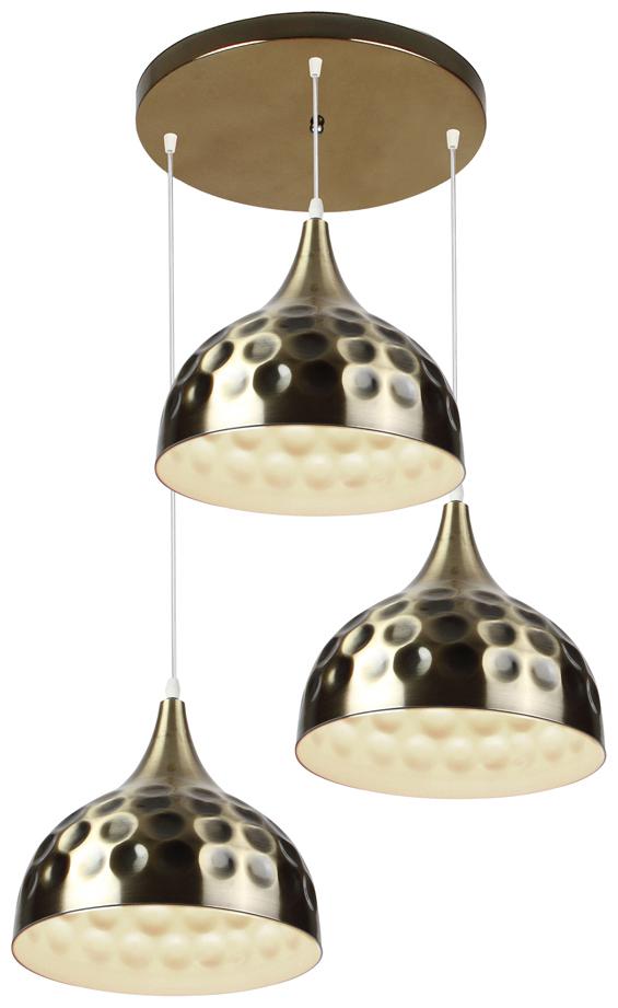 

Learc Designer Lighting Glass-Metal Pendent Multiples HL4109-3