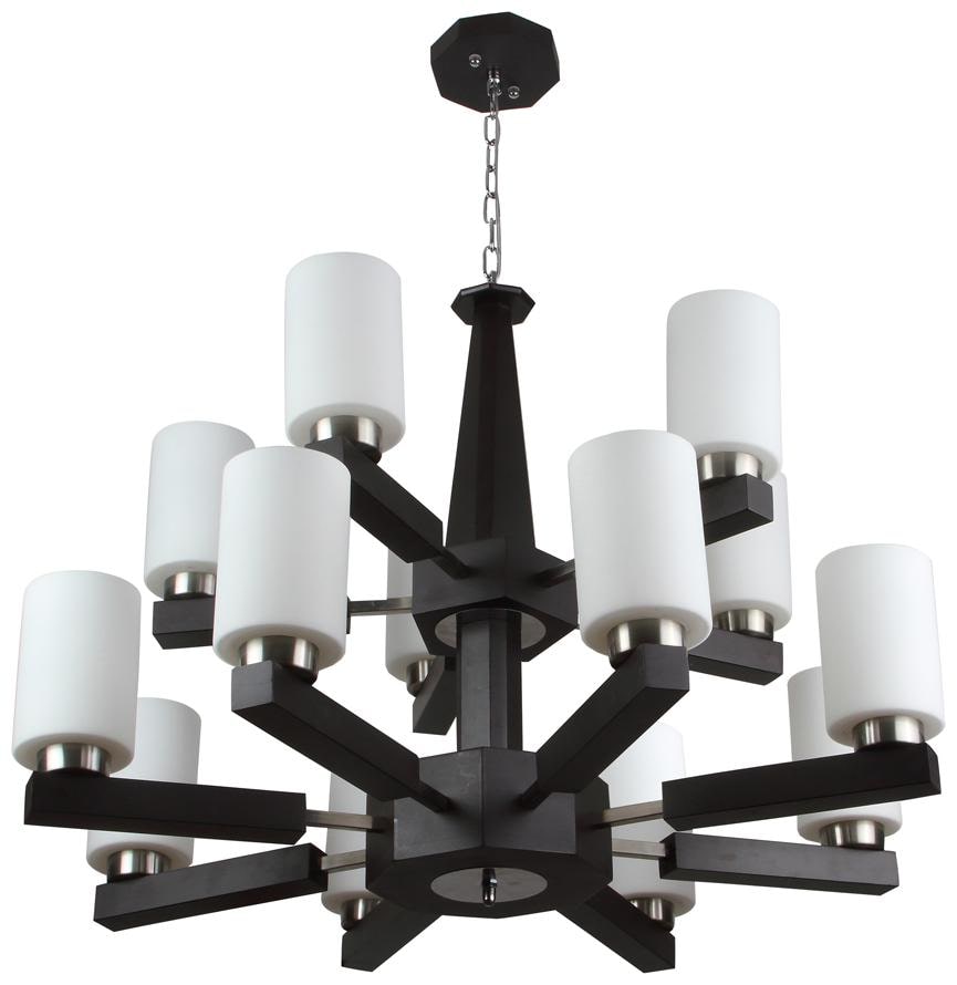 

Learc Designer Lighting Contemprory Glass Metal Wood Chandelier CH112-13