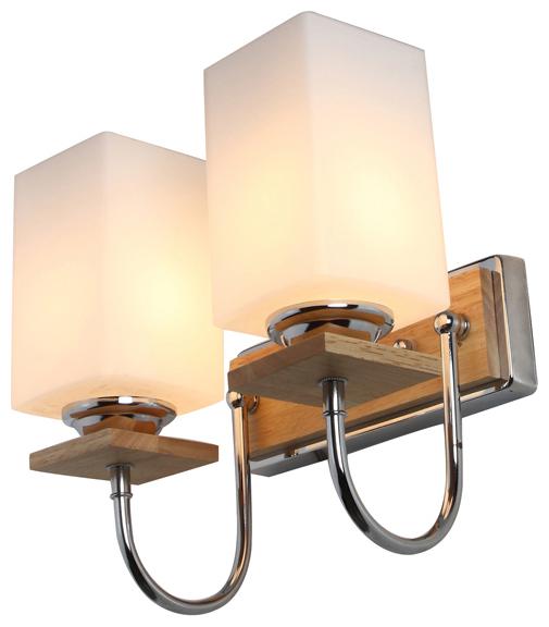 

Learc Designer Lighting Contemporary Glass Metal Wood Wall Light WL2368