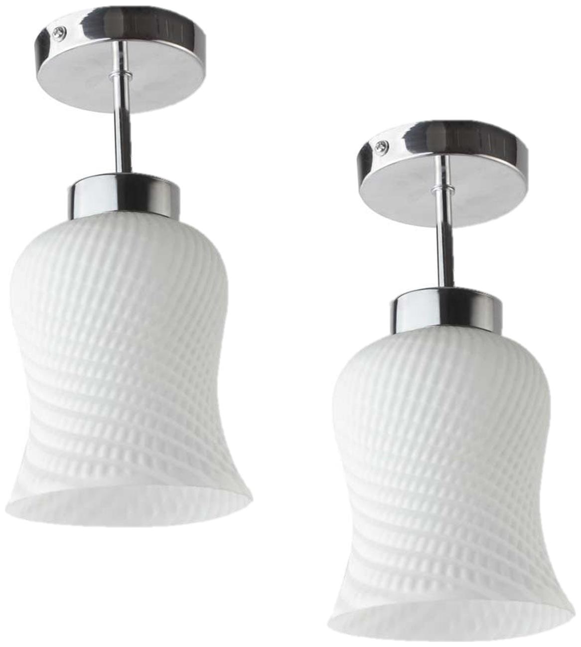 

Learc Flush Mounted Glass Ceiling Lamp (White)