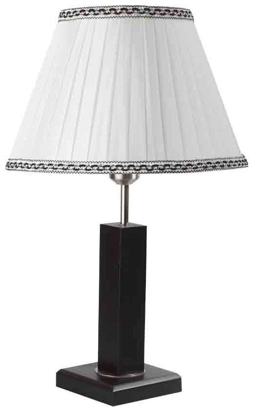 

Learc White With Golden Border Dark Wood Table Lamp (50 5Cms X 30Cms) For Bedroom And Living Room Tl5004B