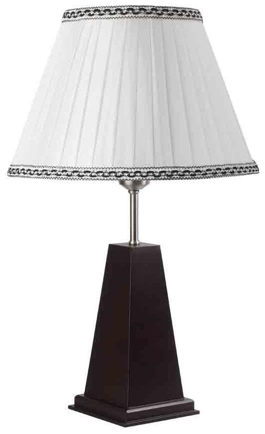 

Learc White With Golden Border Dark Wood Table Lamp (50 5Cms X 30Cms) For Bedroom And Living Room Tl5005B
