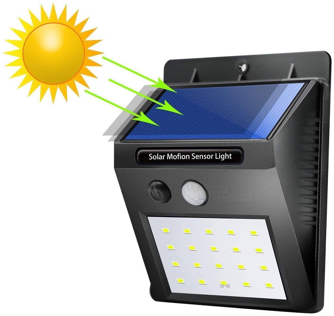 

LED Bright Outdoor Security Lights with Motion Sensor Wireless Waterproof Night Lighting Solar Powered Spotlight