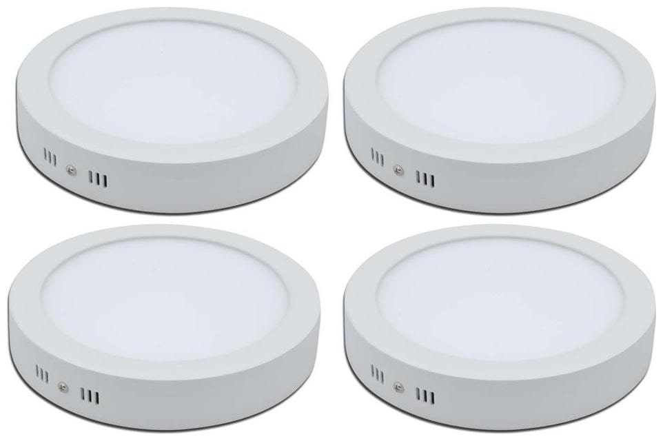 

Led Surface (Ceiling Mount) Panel Round Style Cool white (12 00 W) Set of 4 C-pin
