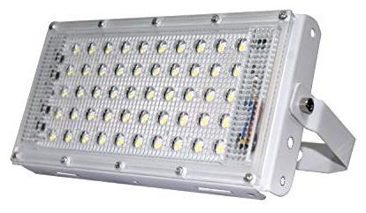 

LED World 50 Watt 220-240V Waterproof Landscape IP66 LED Flood Light RGB Multicolour with Remote Metal White Body Crystal