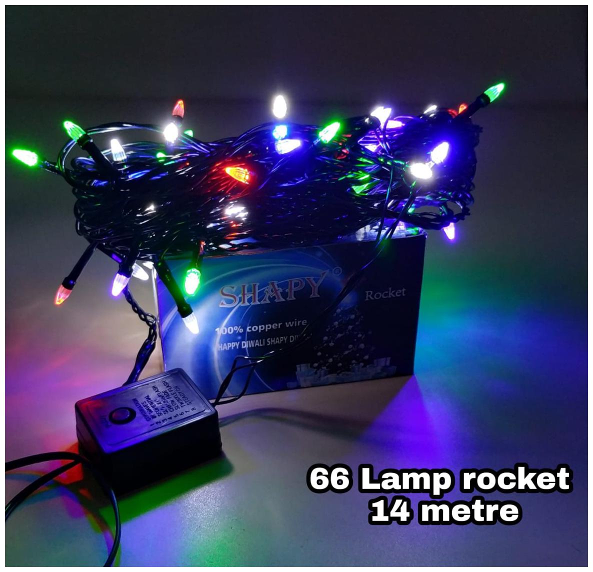 

LED World 66 Lamp Rocket type Decorative LED Light 14m