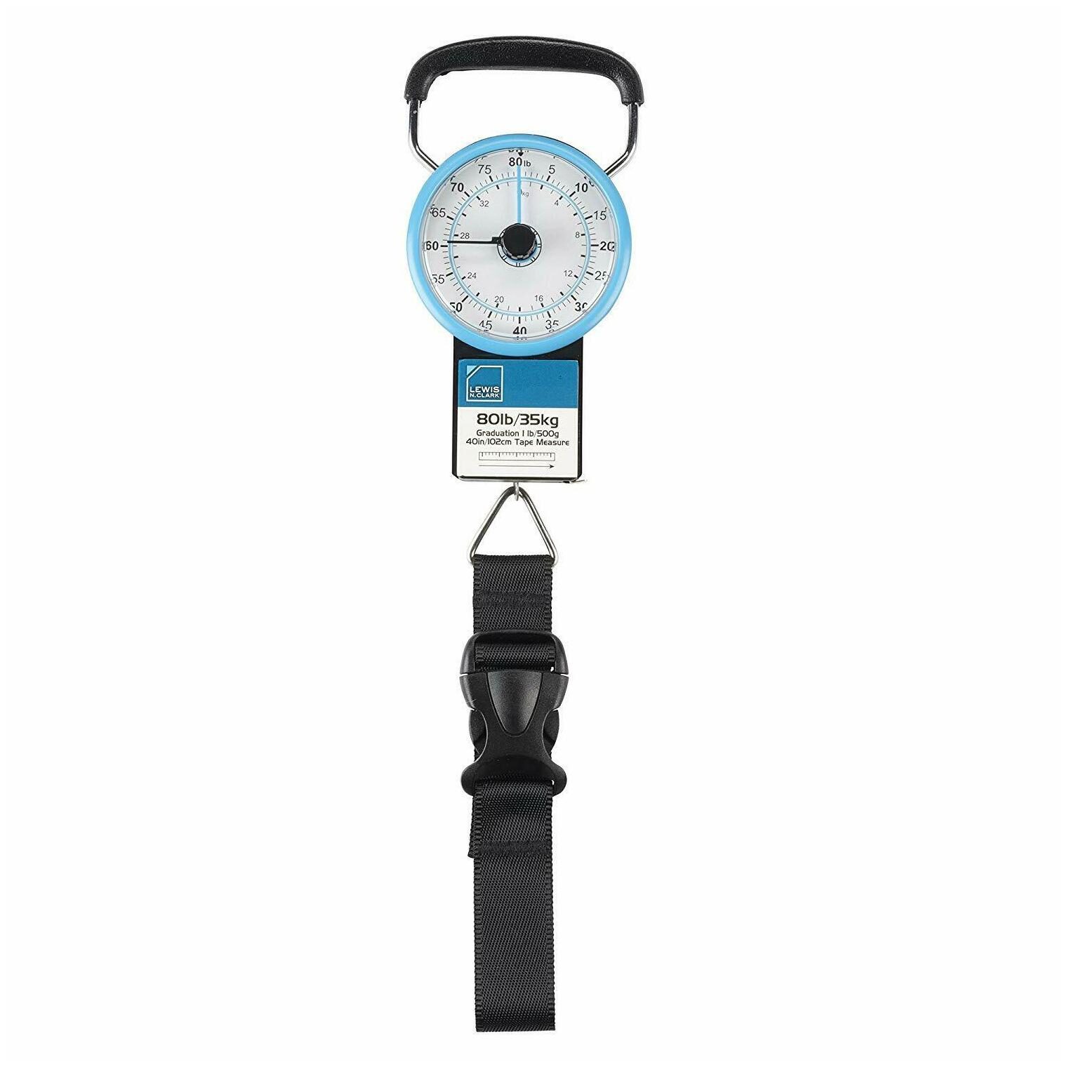 

Lewis N Clark TRAVEL Analog Luggage Scale UP TO 8O LB IN BLUE NEW FREE SHIP