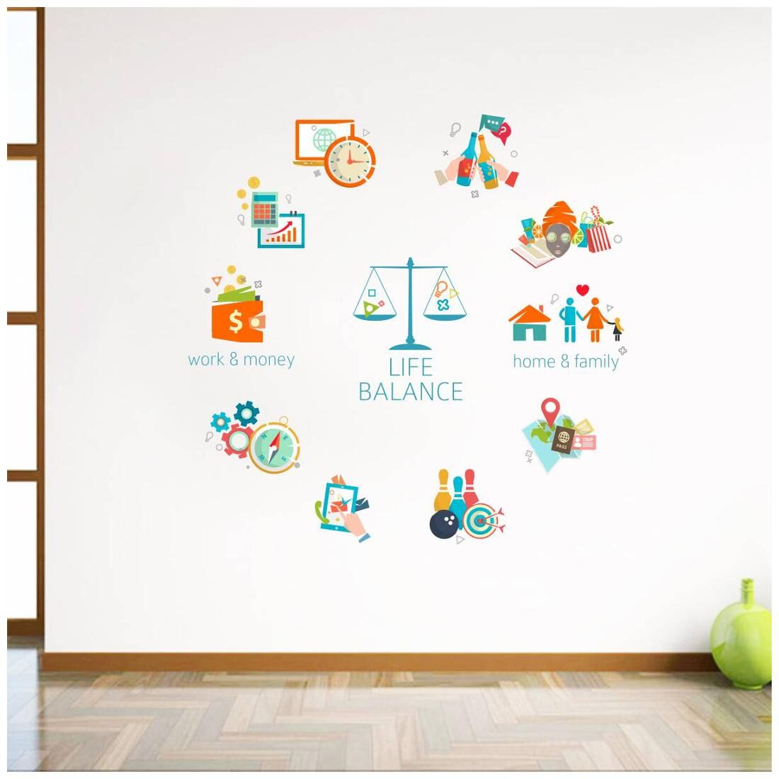 

Rawpockets Wall Stickers Life Balance Chart