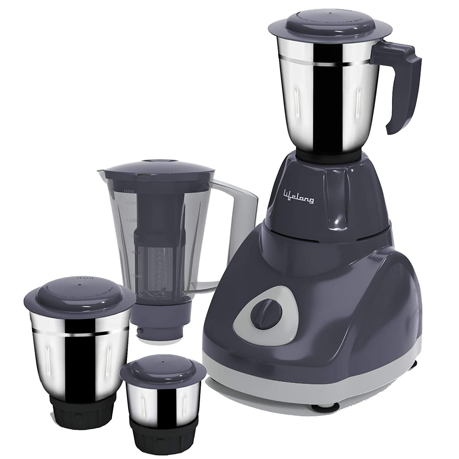 Buy Lifelong Power Vx 750watt Juicer Mixer Grinder 3 Stainless Steel Jar 1 Juicer Jar Grey Online At Low Prices In India Paytmmall Com