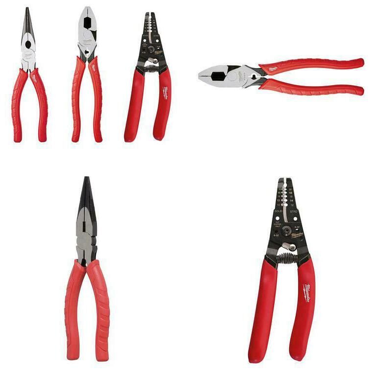 

Lineman S Pliers Long Nose Pliers And Wire Strippers Hand Tool Set (3-Piece)
