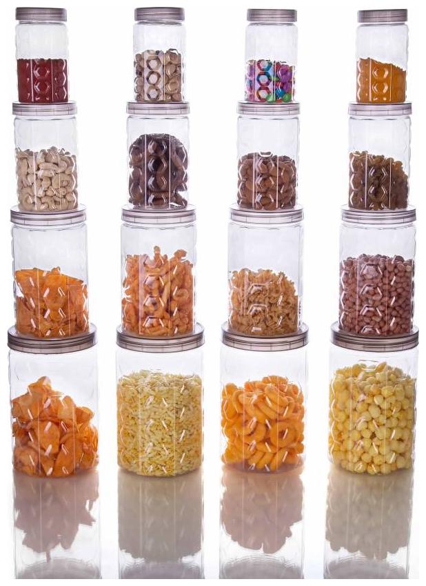 

Lion LENDER 350 ml 650 ml Grey Plastic Container Set - Set of 16