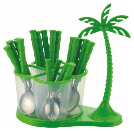 

Lion Lender Extra Ordinary 24 pcs Revolving Coconut Cutlery Set(GREEN)