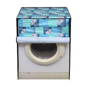 Lithara Blue Printed Cover for LG FH0B8NDL25 6Kg Fully Automatic Front Loading Washing Machine