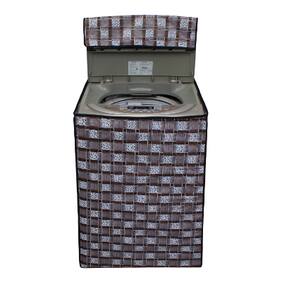 Lithara Coffee Printed Covers for LG T72CMG22P 6.2Kg Fully Automatic Top Loading Washing Machine