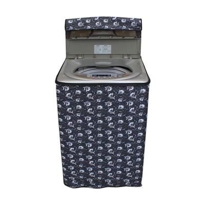 

Lithara Floral Grey Coloured Waterproof Dustproof Washing Machine Cover For Panasonic NA-F90X1 Aqua Fully Automatic Top Load 9 kg washing machine