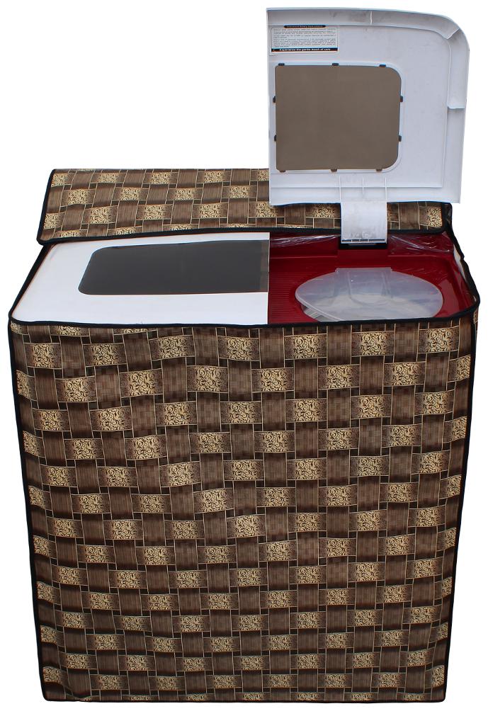 

Lithara Golden Printed Washing Machine Cover for Godrej WS 800 PDS Semi-automatic Top-loading (8 kg)