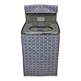 Lithara Grey Printed Covers for LG T72CMG22P 6.2Kg Fully Automatic Top Loading Washing Machine