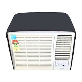 Lithara grey waterproof and dustproof window ac cover for Carrier Estrella CACW12ES3S2 1 Ton 3 star AC