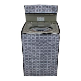 Lithara Grey Printed Covers for LG T7567TEELH 6.5Kg Fully Automatic Top Loading Washing Machine