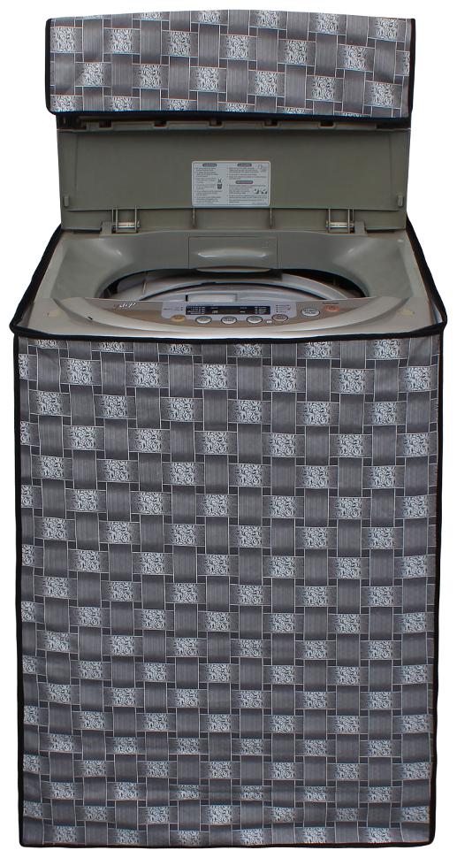 

Lithara Silver Printed Washing Machine Cover For LG T8067TEDLR Fully Automatic Top Load 7 kg