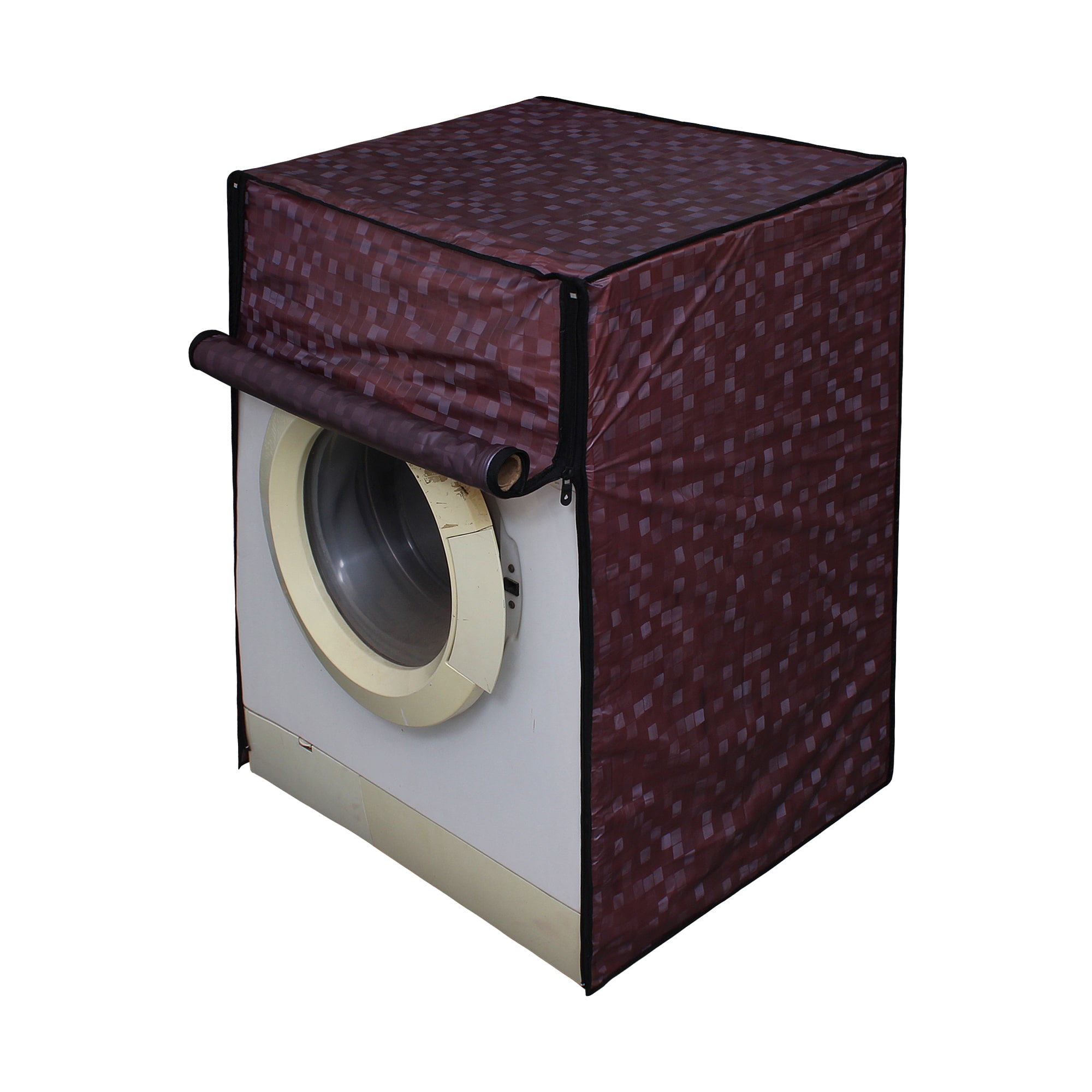 

Lithara Washing Machine Cover for LG FH296EDL23 7Kg Fully Automatic Front Loading Color Brown
