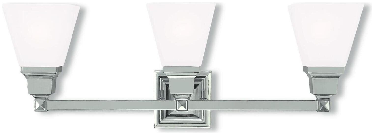 

Livex Lighting Mission Polished-nickel Steel Frosted Glass Silver