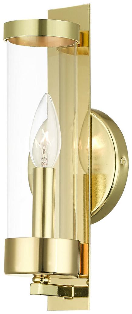 

Livex Lighting 10141 Castleton 1 Light 12 Tall Wall Sconce - Brass
