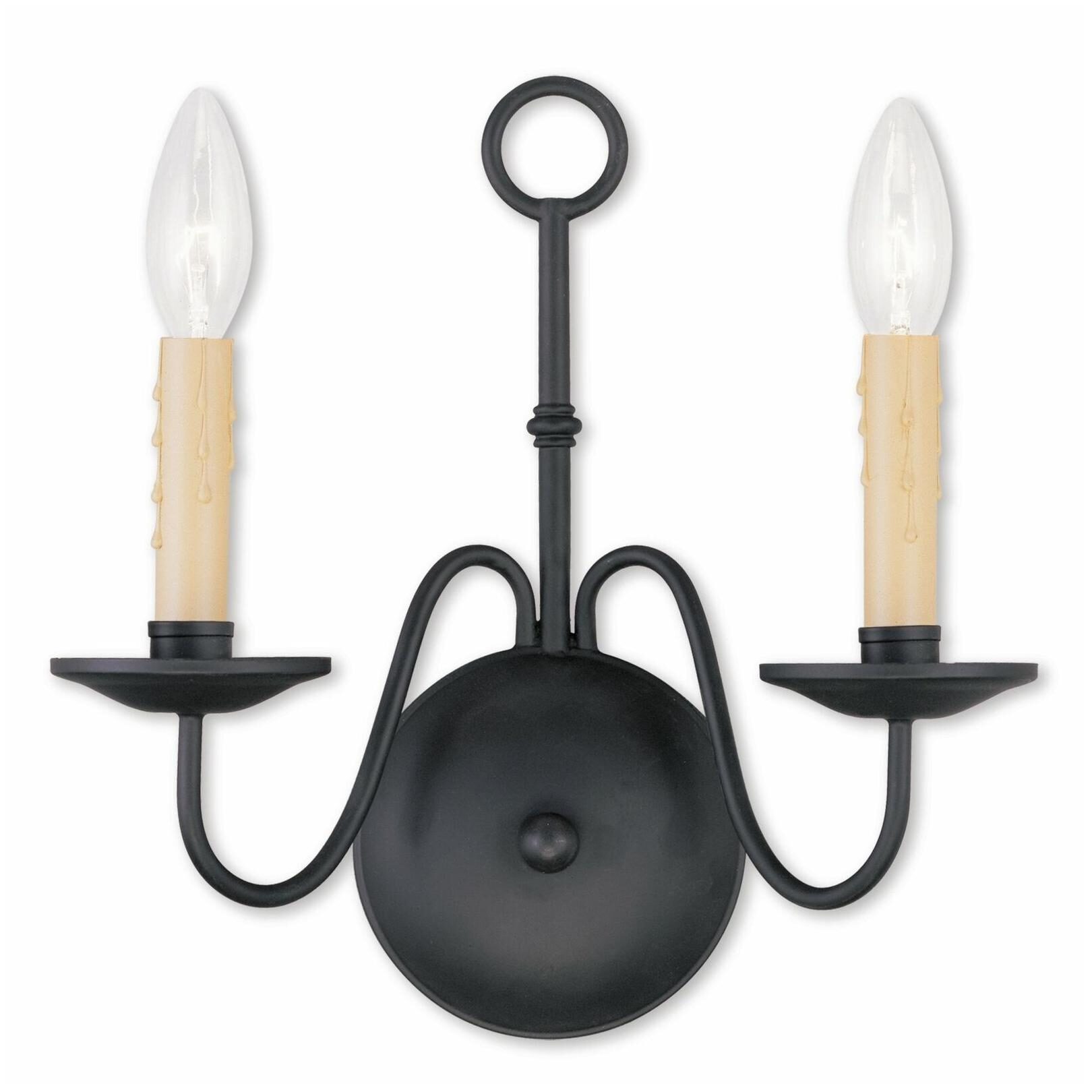 

Livex Lighting Heritage 2 Light Black Wall Sconce Black
