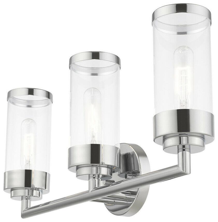 

Livex Lighting 10363-05 Hillcrest 3 Light Bathroom Light Polished Chrome