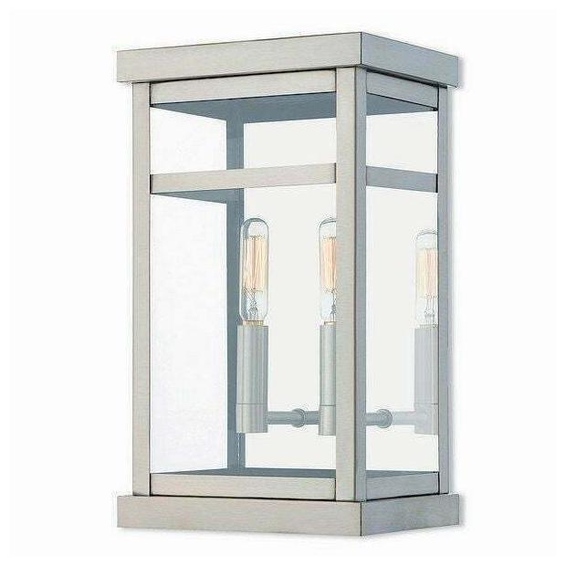 

Livex Lighting 20702-91 Outdoor Wall Lantern 2 light Brushed Silver