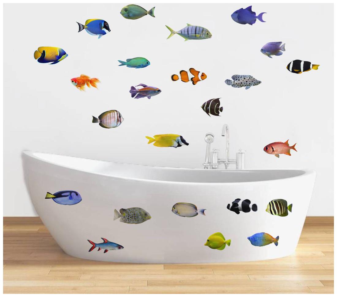 

Rawpockets Wall Stickers Living Room Fish Family