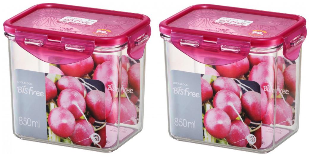

Lock Lock 850 ml Transparent Plastic Container Set - Set of 2