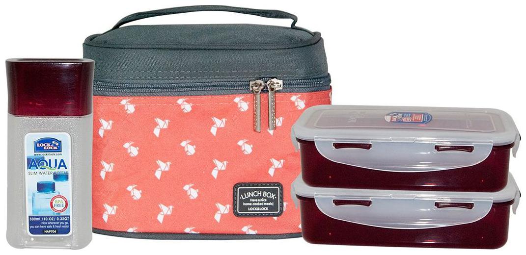 Buy Lock Lock Lunch Box Set With Bag 2 Containers Lunch Box 470 Ml 