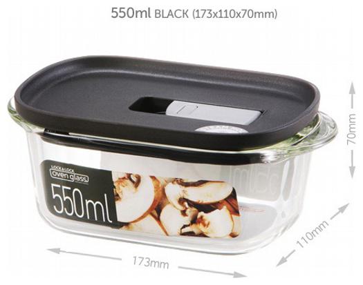 

Lock Lock 550 ml Transparent Glass Container Set - Set of 1