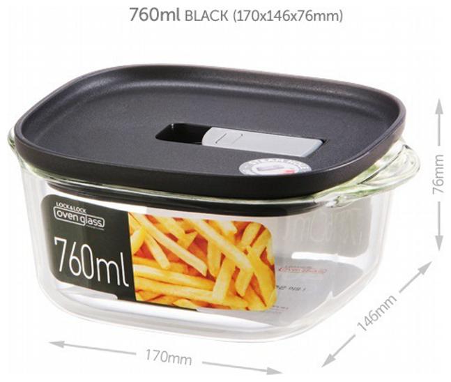 

Lock Lock 760 ml Transparent Glass Container Set - Set of 1