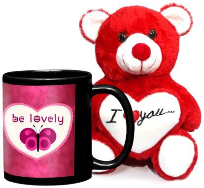 LOF Birthday Gift For Wife;Gift For Husband;Love Teddy Gift Coffe Mug combo040