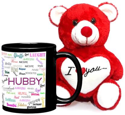 LOF Birthday Gift For Wife;Gift For Husband;Love Teddy Gift Coffe Mug combo016