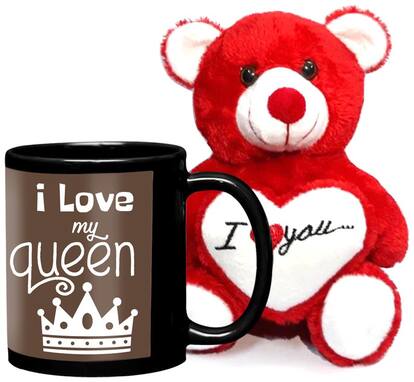 LOF Birthday Gift For Wife;Gift For Husband;Love Teddy Gift Coffe Mug combo034