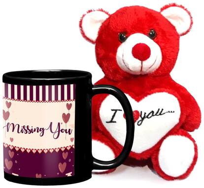 LOF Birthday Gift For Wife;Gift For Husband;Love Teddy Gift Coffe Mug combo023