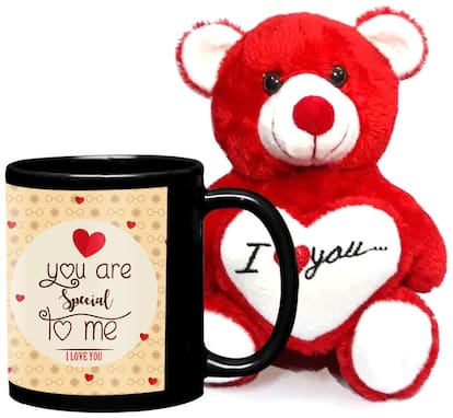 LOF Birthday Gift For Wife;Gift For Husband;Love Teddy Gift Coffe Mug combo044
