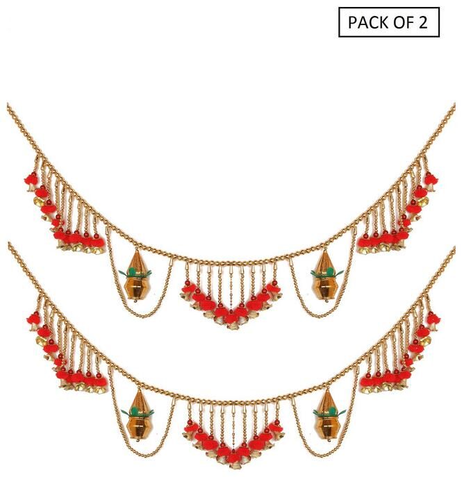 

LOF Double Kalash Door Hanging Toran Diwali Gift 3 5 ft ( Pack of 2 )
